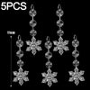 Crystal Snowflake Xmas Tree Hanging Ornaments Clear Simulation Ice Pendants Winter Theme Party Christmas Snowflake Decoration - Image 9