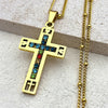 Catholic Cross Amulet Crystal Pendant Men Chain Necklace Gold Color Stainless Steel Necklaces Jewelry Masculino N4930S02 - Image 13