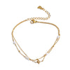 NiNice Stainless Steel Necklace Y-shaped Chain Octagonal Star Zircon Bracelet Foot Chain Design Gift - Image 17