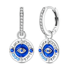 Silver Blue Zirconium Butterfly Earrings Colored Hoop Earrings Women Female Party Earring Jewelry - Image 12