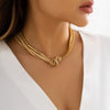 Exaggerated Chunky Twisted Snake Chain Necklace Women Sexy Vintage Clavicle Choker Grunge Neck Jewely Steampunk - Image 2