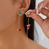 Asymmetric Christmas Tree Candy Cane Stud Earrings For Women Crystal Zircon Star Bowknot Xmas Earring Holiday Party Jewelry - Image 25