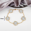 7 colors classic simple five-leaf flower pendant necklace stones clover Choker Chain for women party daily wear jewelry - Image 16