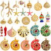 Fish Monta Ray Marine Organism Sea Conch Shell Nautil Coral Branch Charm Pendant,Gold Plated Zircon Jewelry Finding Supplies - Image 1
