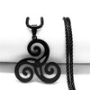 Goth Triquetra Triskelion Triskele Necklace Stainless Steel Celtic Knot Necklaces Amulet Irish Knots Jewelry Teen Wolf N8573S03 - Image 7