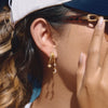 Crystal Moon Star Round Zircon Drop Earrings For Women Gold Plated Stainless Steel Earrings Jewelry Gift - Image 4
