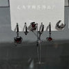 Y2K Cute Butterfly Love Pentagram Earring Set Piercing Black Red Crystal Moon Gothic Earrings for Girls Negros - Image 8