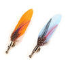 Colorful Feather Brooch Lapel Pin Handmade Men Women Novelty Brooches Lapel Pins Dress Suit Accessory Gift - Image 3