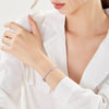 Light Silver Bright Oval Fire Zircon Women's Bracelet - Image 6