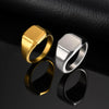 Stainless Steel Square Signet Ring for Men, Gold Silver Color High Polished Chunky Ring, Simple Statement Jewelry Thumb Ring - Image 4