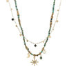 Vintage Bohemian Style Stone Beads Necklace for Women Charm Mang Star Pendant Stacked Clavicle Chain Jewelry Gifts - Image 6