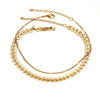A retro and unique jewelry women's anklets with wheat ear double chains, suitable for both men and women. A gift for mom and gir - Image 5