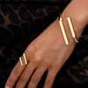 2pcs Simple Design Geometric Open Bracelet Ring Set, Women's Personalized Holiday Party Accessories Gifts - Image 12