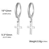 Stainless Steel Gold Color Pendant Hoop Earrings Heart Hexagon Snake Cross Butterfly Flower Bird Jewelry Gift - Image 19