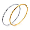 Women Gold Color Stainless Steel Cuff Bracelet, Chic Jewelry Wristband Plain Slip Bangle, Stacking Bracelet Gift to Young Girls - Image 10