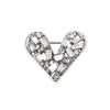 Fanshin Korean Style Heart Brooch Shiny Rectangular Rhinestone Pin Elegant Alloy Hollow Heart Breastpin Men - Image 7