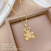 Over 30 Styles Bear Necklace Titanium Steel Zircon Micro Inlaid Copper Pendant Collarbone Chain Souvenir Gift - Image 21