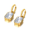 Sparkling Stainless Steel Geometric Square Cubic Zirconia Crystal Pendant Necklace Jewelry For Women - Image 19