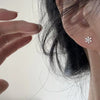 Personality Zircon Snowflake Little Piercing Stud Earrings for Women Jewelry Accessories Christmas Gift - Image 1
