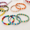 Colorful Enamel Heart Bead Bracelet with Elastic Fit in Multiple Colors - Image 28