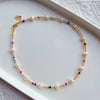 Evil Eye Necklace for Women Gold Plated Beaded Necklaces Natural Pearl Beads Choker Boho Summer Beach Jewelry Gifts - Image 6