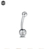 1PCS Titanium 14G Gold Color Belly Button Rings Navel Nombril Piercing CZ Gem 6/8/10/12mm Bar Belly Piercing Sexy Jewelry - Image 7