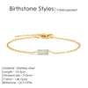 Stainless Steel Bangle 7 3MM Square Birthstone Bracelet Sparkling Rhinestone Accessories Gift - Image 9