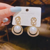 Flower Hanging Earrings for Women Pink White Color Translucent Petals Crystal Imitation Pearl Female Dangle Earrings - Image 13
