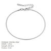 Minimalism Silver Color Snake Chain Anklet Stainless Steel Adjustable Chain for Women Girls Jewelry Support - Image 9