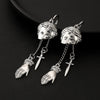 Gothic Punk Metal Retro Silver Color Earrings Sword Ghost Hand Pirate Skull Tassel Earrings Women's Halloween Accessories - Image 6