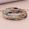 Colorful Seed Bead Bracelet with Adjustable Fit - Image 2