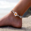 Starfish Anklet Chain Women Conch Shell Boho Leg Bracelet Beads Flower Jewelry Beach - Image 1