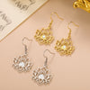 Lotus Flower Clear Zircon Dangle Earrings Stainless Steel Women Yoga Chakra Buddhism Jewelry Valentine Gift - Image 3
