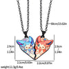 2-piece cute Eevee cartoon pendant necklace with heart patchwork, anime-style metal necklace - Image 15