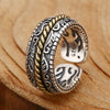 Silver Open Finger Ring Flower Leaf Design Green Golden Vintage Stackable For Women Girl Jewelry Gift - Image 35