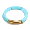 Resin Acrylic Tubular Candy Multicolored Bracelet Bangle Stainless Steel Spring Summer Handmade Wrist Jewelry - Image 12