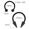 1Pcs Spike Septum Rings 16G Steel Piercing Jewelry Vertical Snake Bite Jewelry Lip Rings for Women Men 8mm/10mm - Image 6