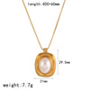 TD Classic Nature Stone Tiger-eye Earrings and Necklace Set Stainless Steel Pearl Stud Earrings for Women - Image 18
