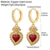 Chrismas Cute Heart Earrings for Women Gold Color Piercing Ear Rings Jewelry Excellent Quality - Image 12