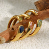 Large And Small Snake-head Zircon Open Ring Stainless Steel Statement Jewelry Decoration - Image 4