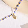 Bohemia Fatima Hamsa Hand Evil Blue Eye Charm Anklet for Women, Gold Color Stainless Steel Chains Adjustable Foot Ankle - Image 4