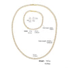 Round Cubic Zirconia Tennis Necklace and Earrings Bridal Jewelry Set - Image 6
