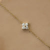 Silver Plated Four Leaf Clover Zircon Anklet for Women Simple Adjustable Ankle Chain Summer Vacation Jewelry Gift - Image 3