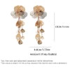 Exaggerated Flower Long Metal Dangle Earrings For Women Party Gift Gold Color Earrings Jewelry - Image 6
