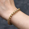 Stainless Steel Polished Pvd Gold Plating Wheat Chain Bracelet For Men Jewelry 6mm 7mm 8mm Thick Braided Wrist Bracelet - Image 4
