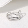 Stainless Steel Lava Irregular Hollow Ring for Women Metal Texture Daily Simple Stylish Golden Rings Jewelry - Image 25
