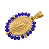 Virgin Mary Pendant Necklace with Colorful Beaded Stainless Steel Chain - Image 20