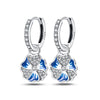 Silver Color Earrings Blue Zircon Stars Moon Irregularity Earrings For Woman Birthday Jewelry Gifts - Image 35