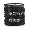 Bracelet Viking Bracelet For Men Hand Bracelets Woven Skull Hand Jewelry Adjustable Leather Set viking man bracelet - Image 34