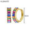 13mm Crystal Hoop Earrings for Women Silver Needle Zircon Huggie Small Earrings Hoop Piercing Jewelry Gifts - Image 47